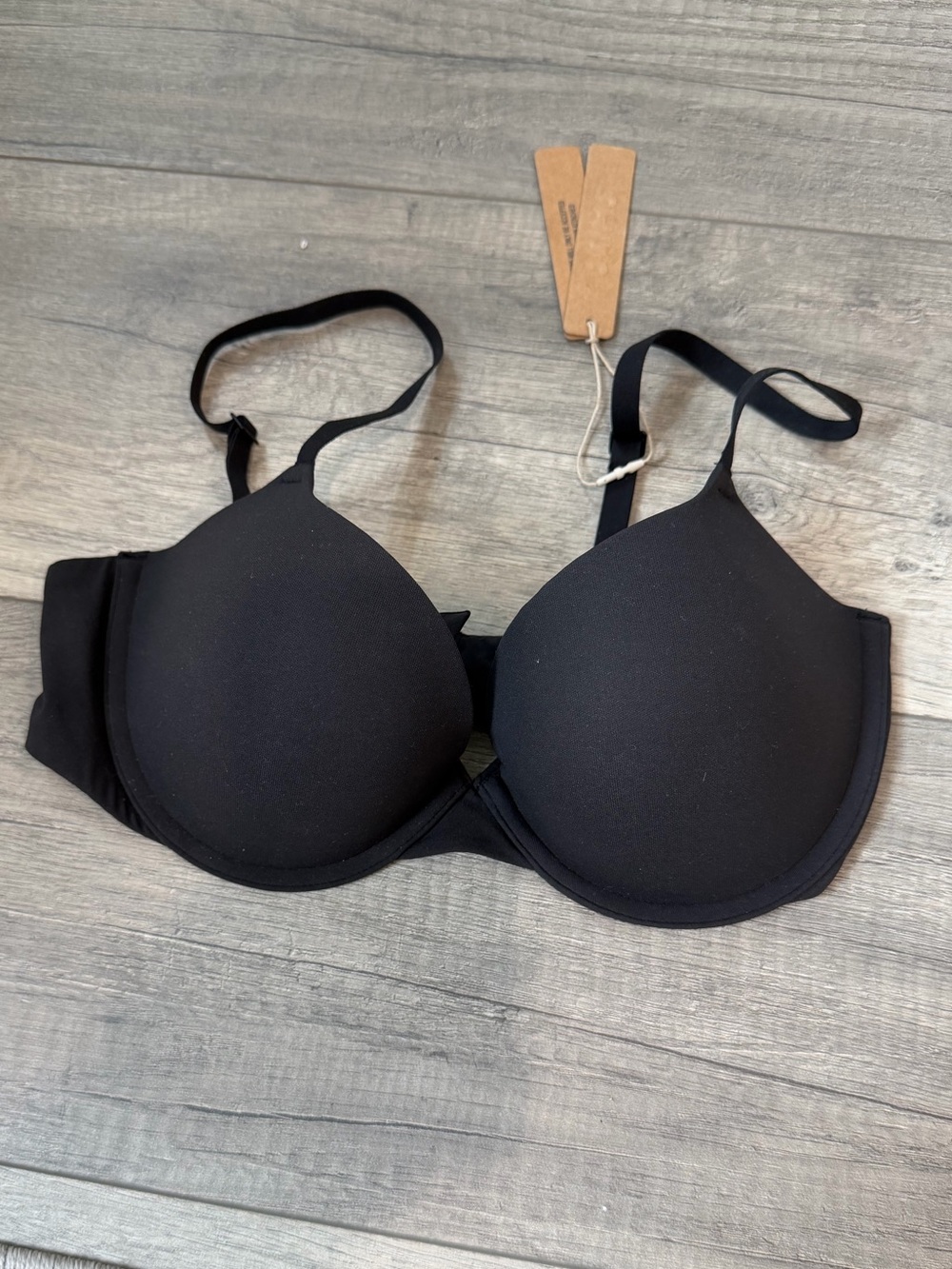 SKIMS Black Moulded Padded Underwire Bra